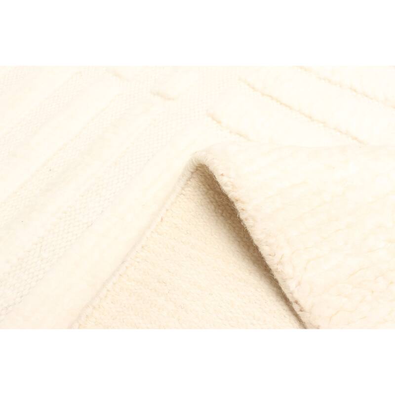 ECARPETGALLERY Hand-knotted Tangier Cream Wool Rug - 4'11 x 7'11