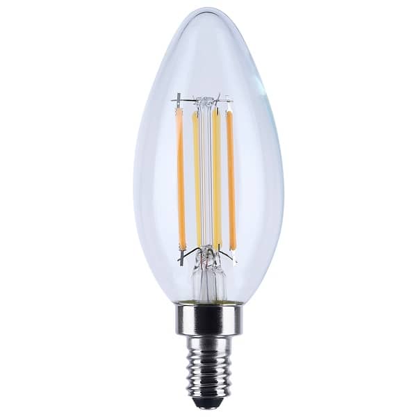 slide 2 of 5, 4.5 Watt LED B11 3000K-2000K Warm Dimming Candelabra Base Clear Finish Clear