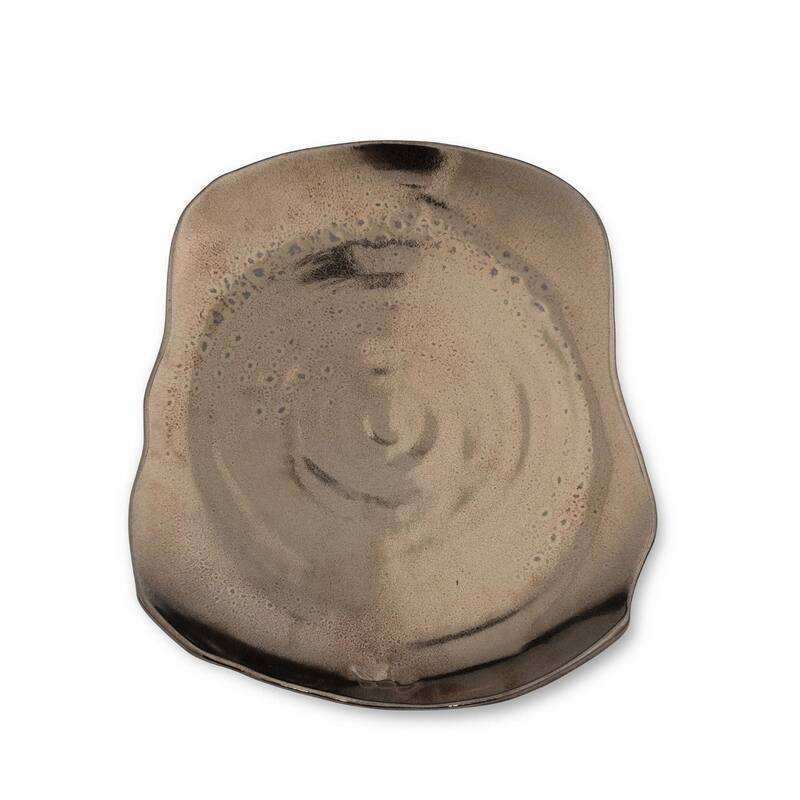 Board Plate Ceramic XL Set of 2 Platinum - Platinum
