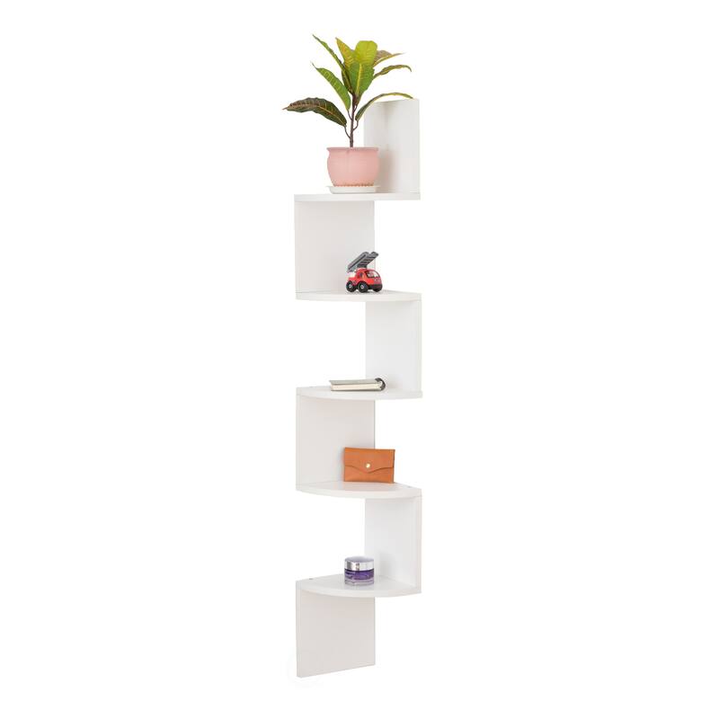 5 Tier Wall Mount Corner Shelf