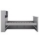 preview thumbnail 10 of 22, Twin Size Captain Platform Bed Frame with Storage Bookcase Headboard and 4-Drawers, Adjustable Storage Shelves, Grey