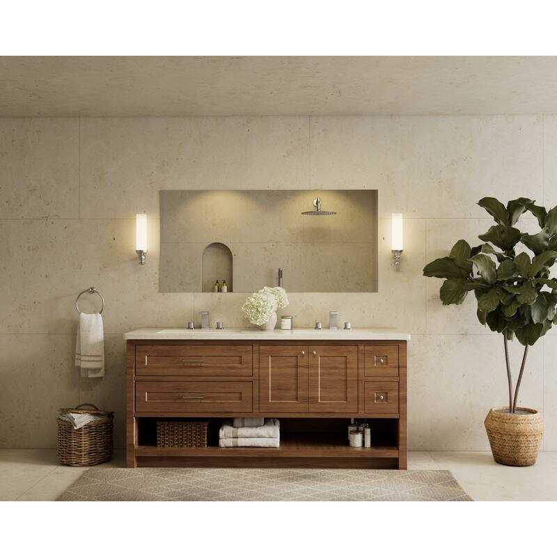 GRANDJOY 2-Pack Waterfall Bathroom Sink Faucets 3-Hole 2-Handle Vessel Sink Faucet