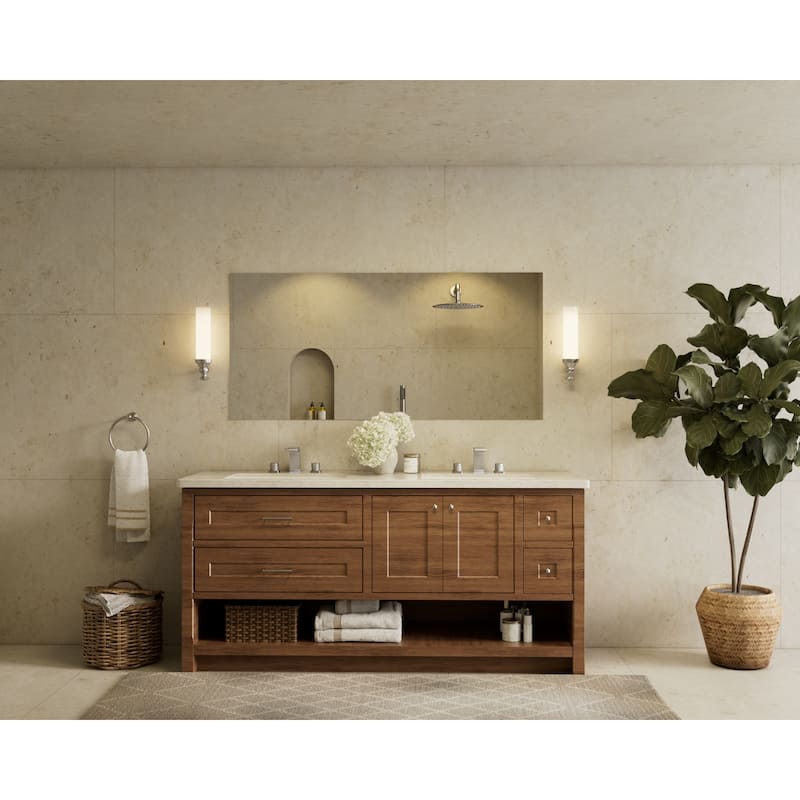 GRANDJOY 3-Hole Sink Faucet Waterfall 2-Handle Bathroom Sink Faucets