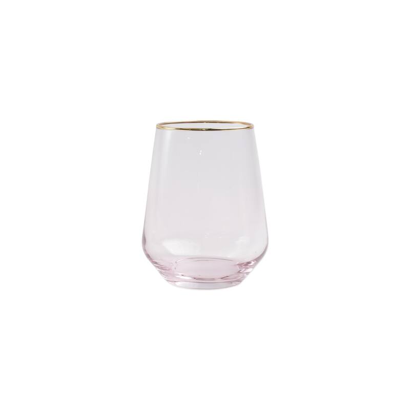 viva by VIETRI Rainbow Pink Stemless Wine Glass