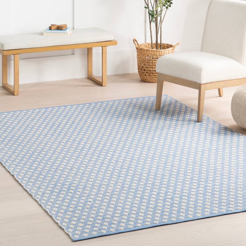 Home Conservatory Dainty Diamond Handwoven Cotton Area Rug