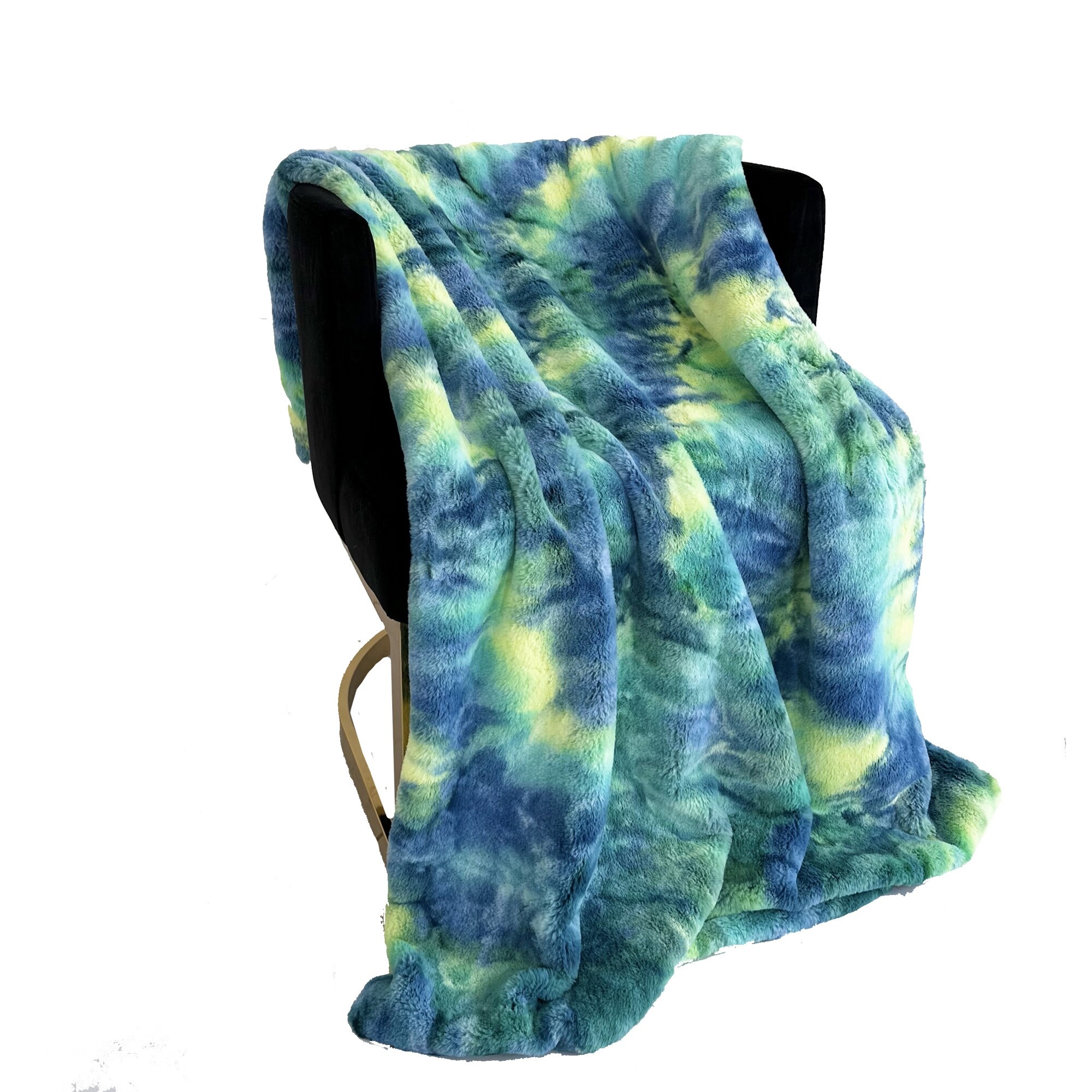 Yellow blue throw blanket 2025