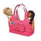 preview thumbnail 6 of 6, Badger Basket On-the-Go Doll Tote and Storage Bag - Pink Stars