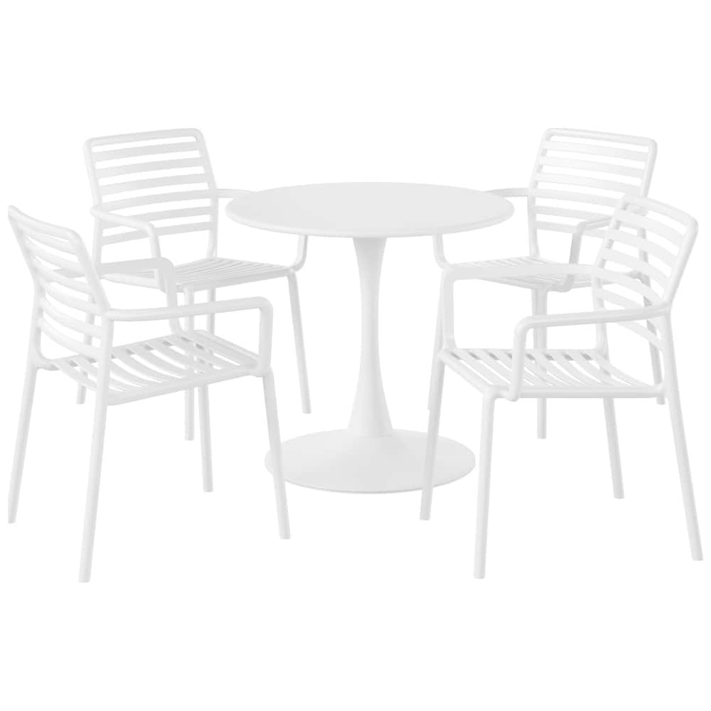 Frond and Form 4-Person Outdoor Round Dining Set