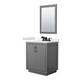 Option Dark Gray, Black Trim, White Quartz Top