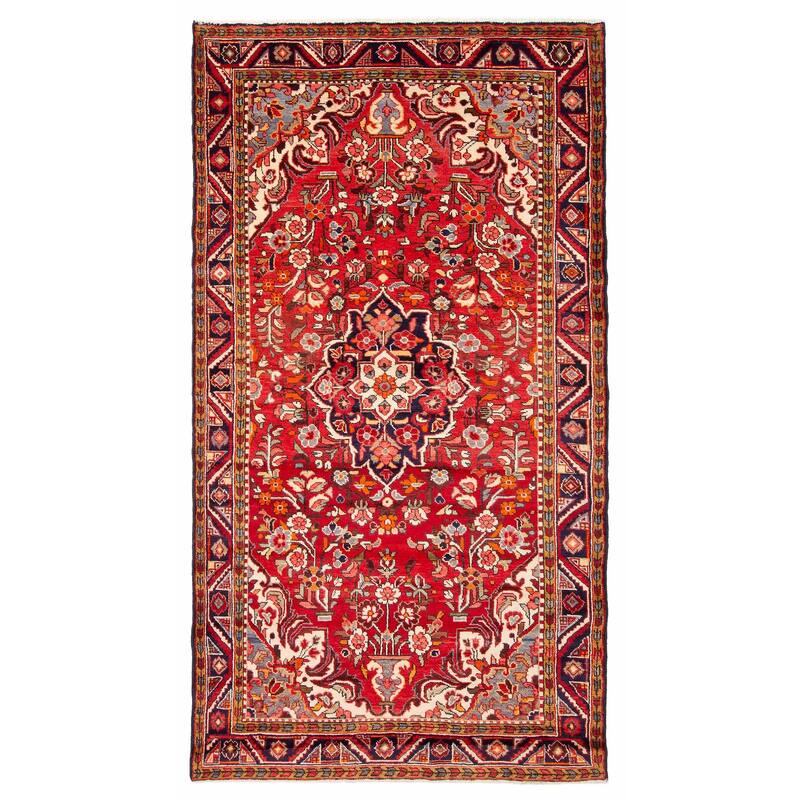 ECARPETGALLERY Hand-knotted Anatolian Vintage Red Wool Rug - 4'11 x 9'5 - Red - 4'11 x 9'5