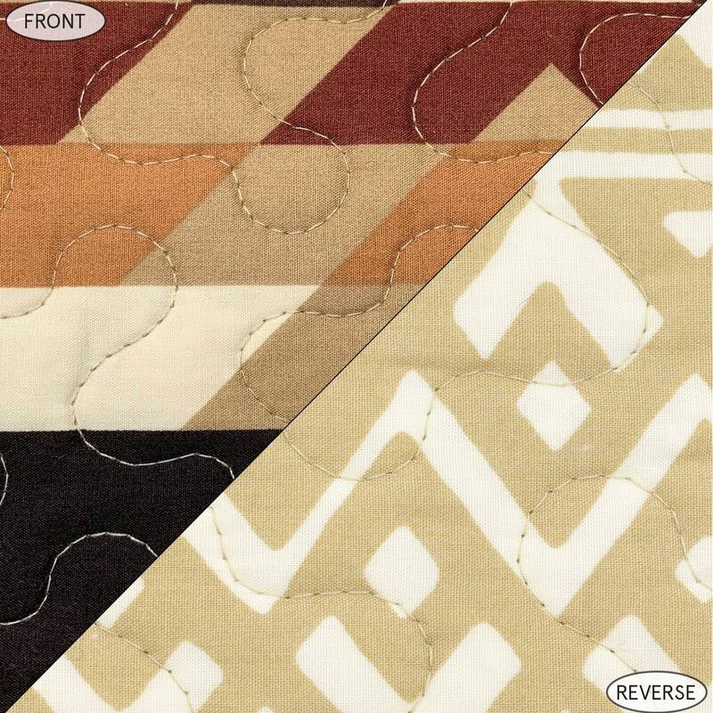 Paseo Road Yosemite Southwestern Aztec Bedding 3 Piece Reversible Quilt Set with Pillow Shams