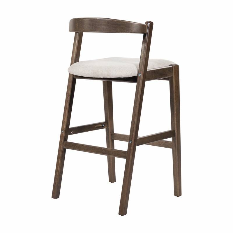 Set of 2 Indoor Rubberwood Barstools