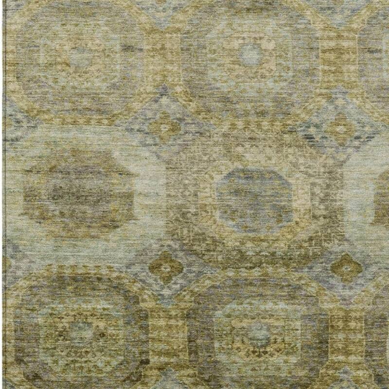 HomeRoots Medallion Transitional Rectangle Outdoor Rug