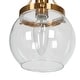 preview thumbnail 12 of 17, Beta Modern Gold 1-Light Mini Globe Glass Pendant Light for Kitchen Island - D 4.9" x H 7.6"