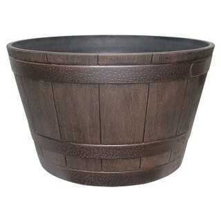 Garden Odyssey Whiskey Worn Iron Barrel (25-inch) - Free 