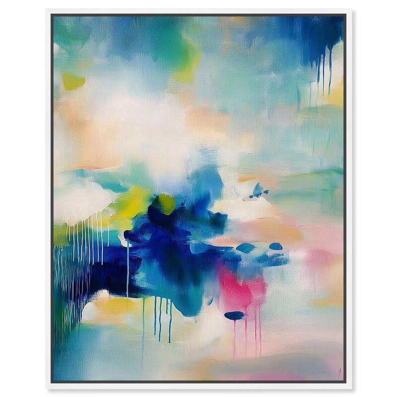 Prismatic Weeps Color II Canvas by Art Remedy - 30" x 36" - White