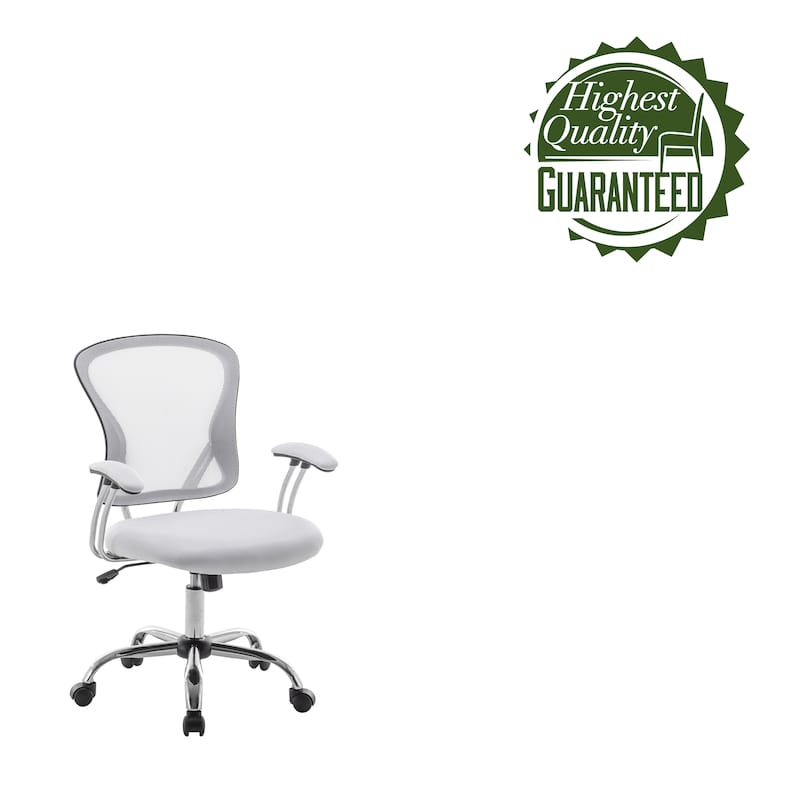 Porthos Home Guin Mesh Ergonomic Office Chair with Chrome Roller Base
