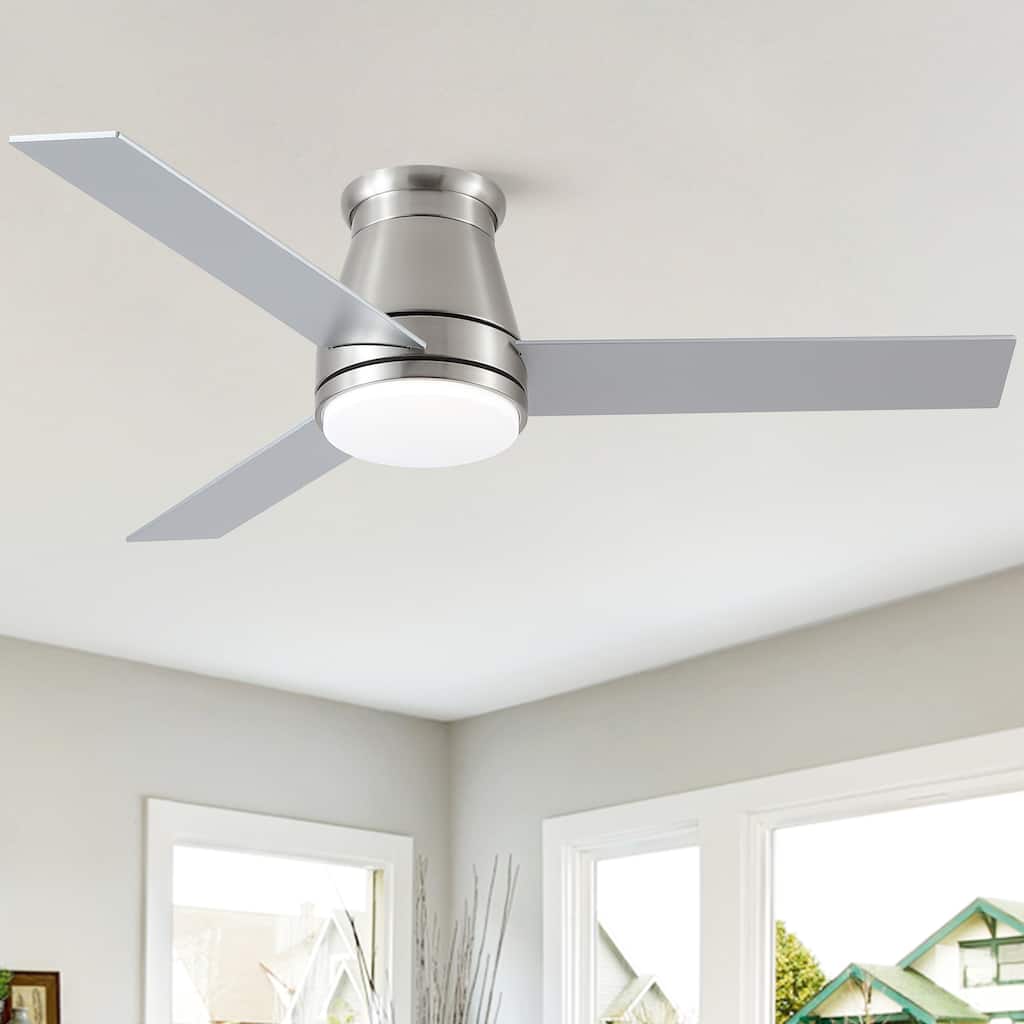 48" Lowe Profile Ceiling Fan with Light,Remote Control and DC Motor