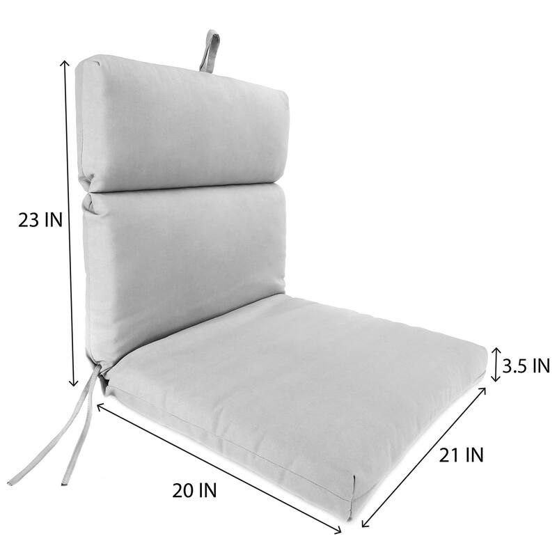 21" x 43" Outdoor Chair Cushion with Ties and Loop - 43'' L x 21'' W x 3.5'' H