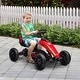 preview thumbnail 6 of 5, Red Kids Pedal Go Kart, Adjustable with Shock-Absorbing Wheels