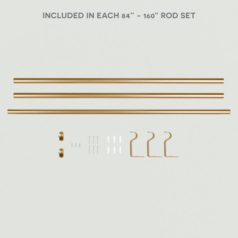 EXCLUSIVE HOME Topper 1" Curtain Rod and Finial Set