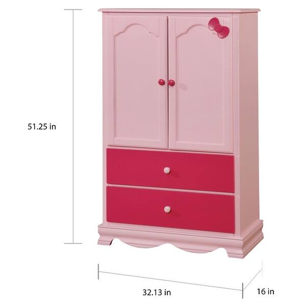 Jevi Transitional 2Drawer Solid Wood Youth Armoire by Furniture of