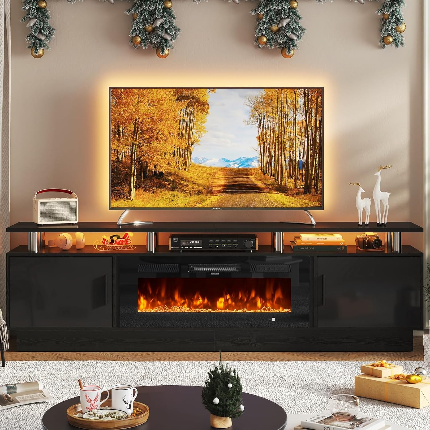 Tv stand electric sales