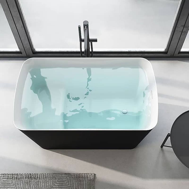 GIVINGTREE 47" L x 27"W Freestanding Soaking Acrylic Bathtub