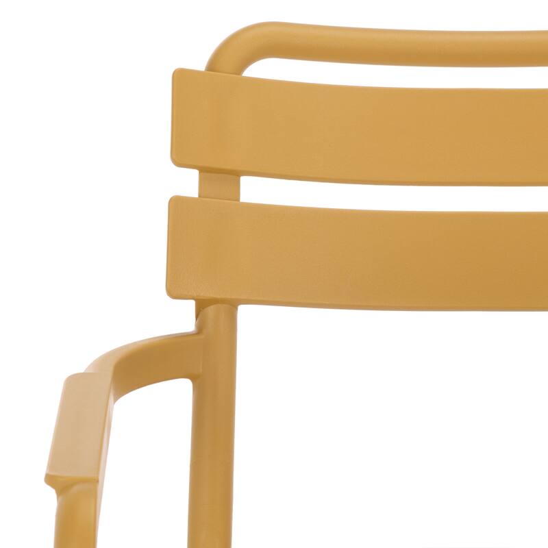 SAFAVIEH Outdoor Living Sarah Stacking Dining Armchair (Set of 2) - 21"W x 23"D x 32"H