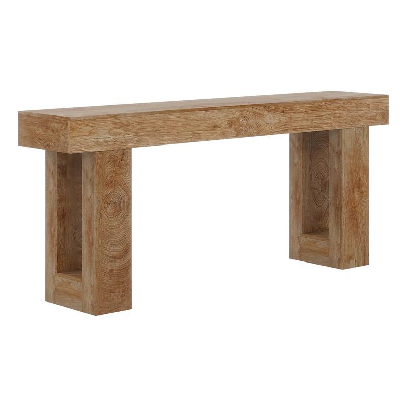 63" Farmhouse Console Table, Extra Long Narrow Sofa Table Behind Couch, Wood Entryway Table for Hallway, Living Room