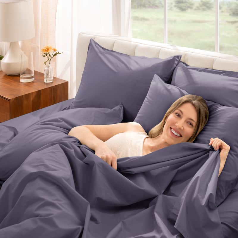Bare Home Organic Cotton Sheet Set - Crisp Percale Weave