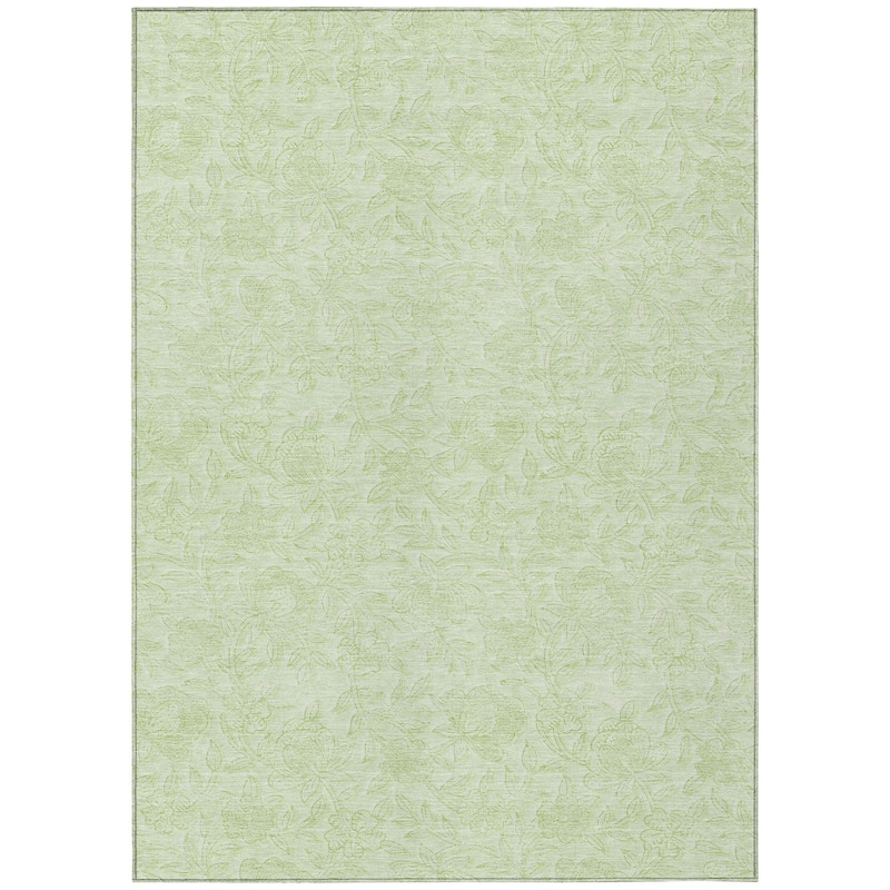 Machine Washable Indoor/ Outdoor Chantille Floral Farmhouse Rug