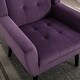preview thumbnail 9 of 12, Modern Lounge Armchair, Velvet Single Sofa Chair, Club Comfy Guest Chair, Vanity Tufted Accent Chair, Lavender Purple