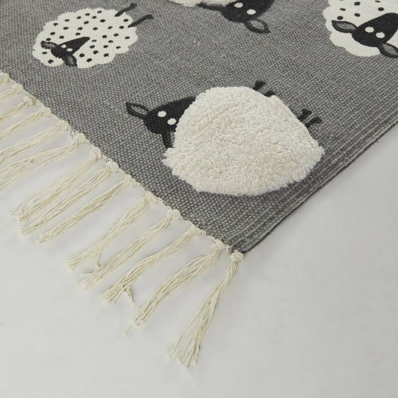 Wooly Kids Sheep Area Rug - 5'3" x 7'