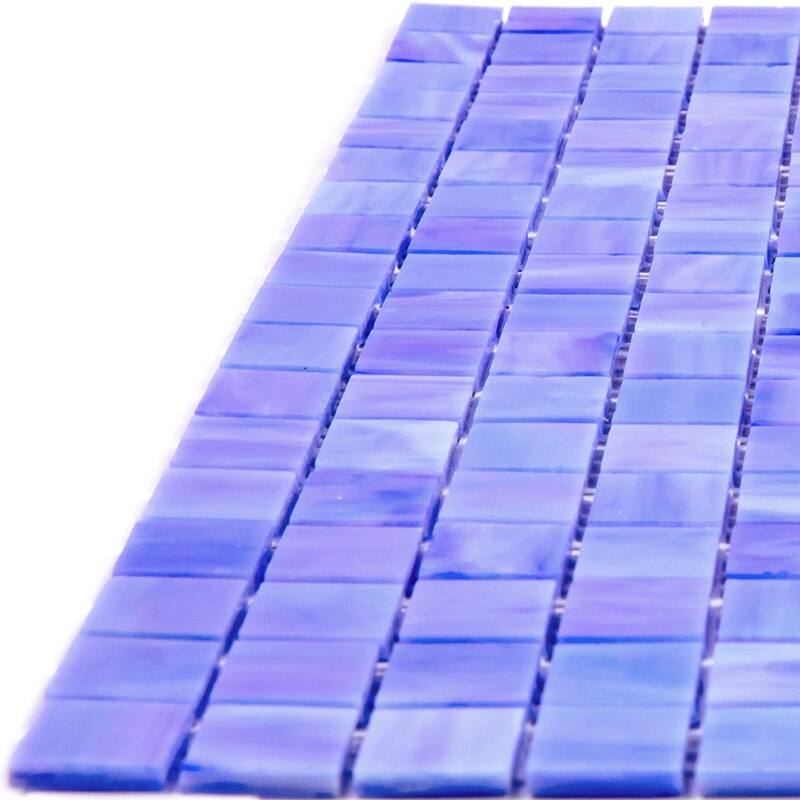 Apollo tile 12" x 12" Skosh Glossy Rainbow Blue Glass Tile (18.69 sq ft/case) - 20 Pack