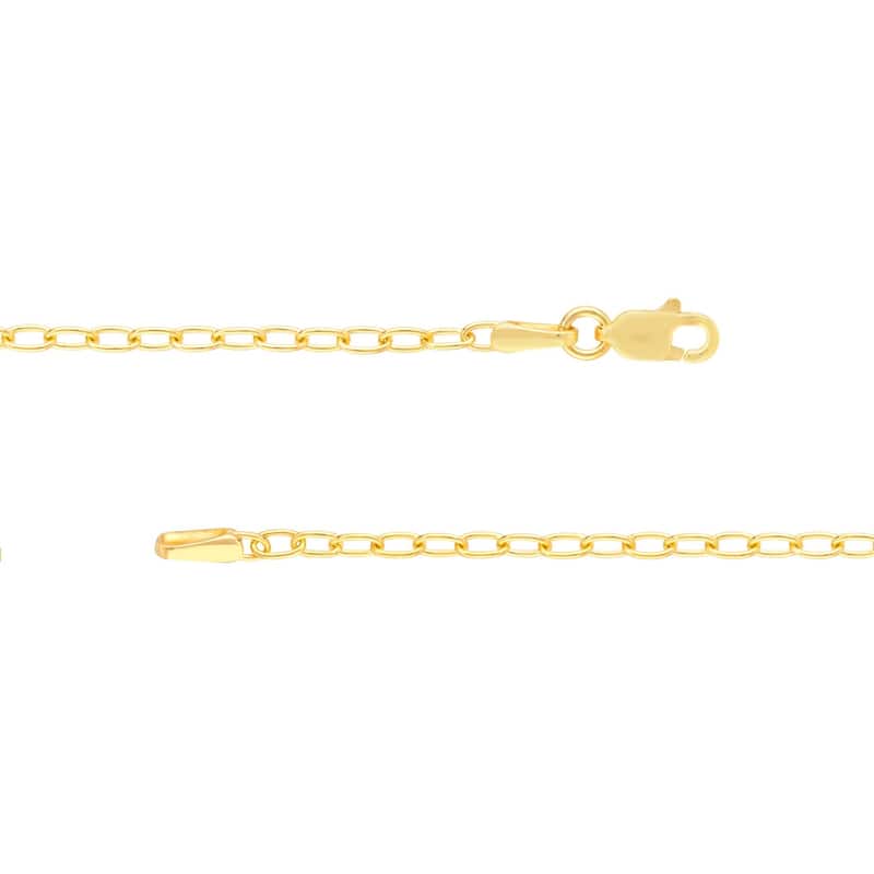 Curata 14k Yellow Gold 2.07mm Forzentina Chain Necklace With (Lobster)