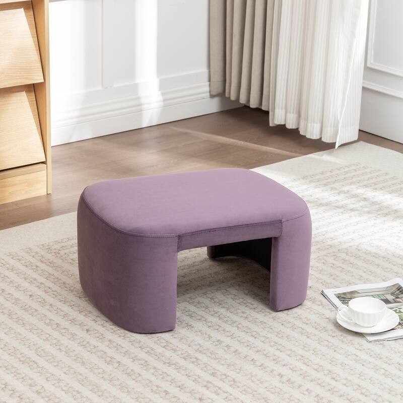SEYNAR Modern Velvet Rectangle Accent Ottoman