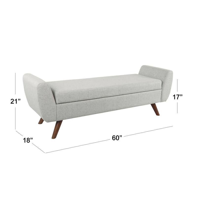 HomePop Modern Storage Bench with Wood Legs
