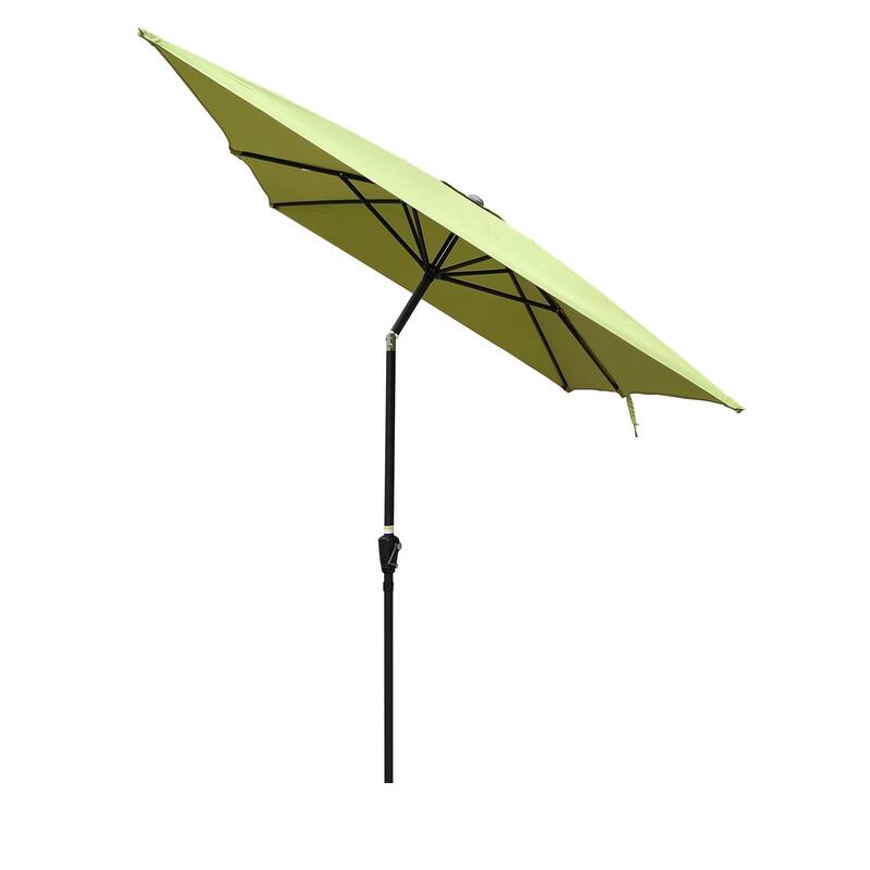 6 x 9ft Patio Umbrella Outdoor Waterproof Umbrella with Crank and Push Button
