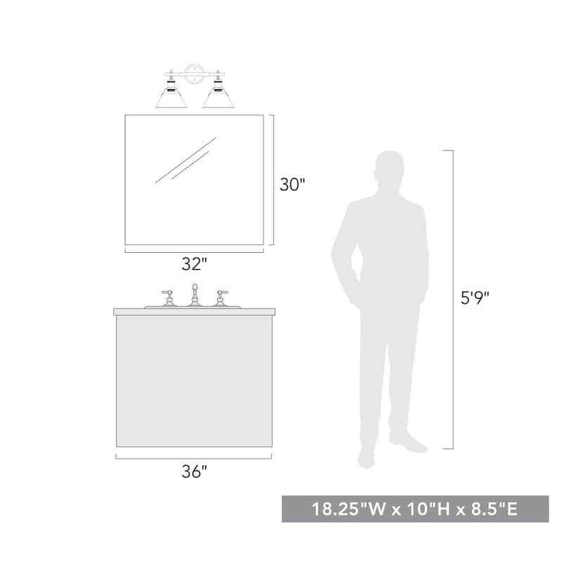 Orwell 2 Light Bath Vanity