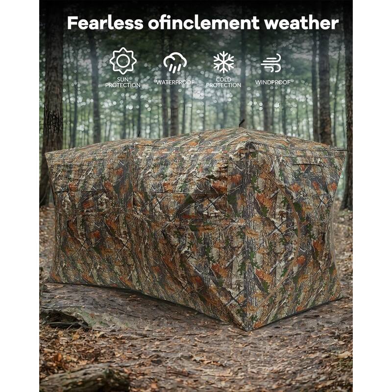 2-4 Person Hunting Shelter Waterproof Camouflage Tent - N/A