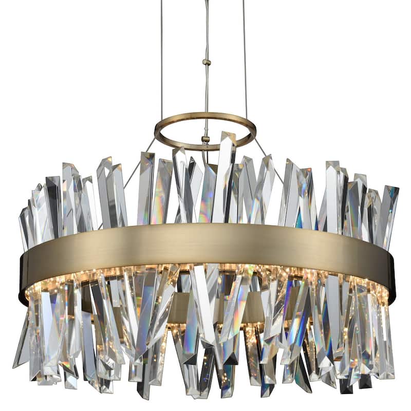 Allegri Glacier 25" Wide Integrated LED Chandelier - Brushed Champagne Gold