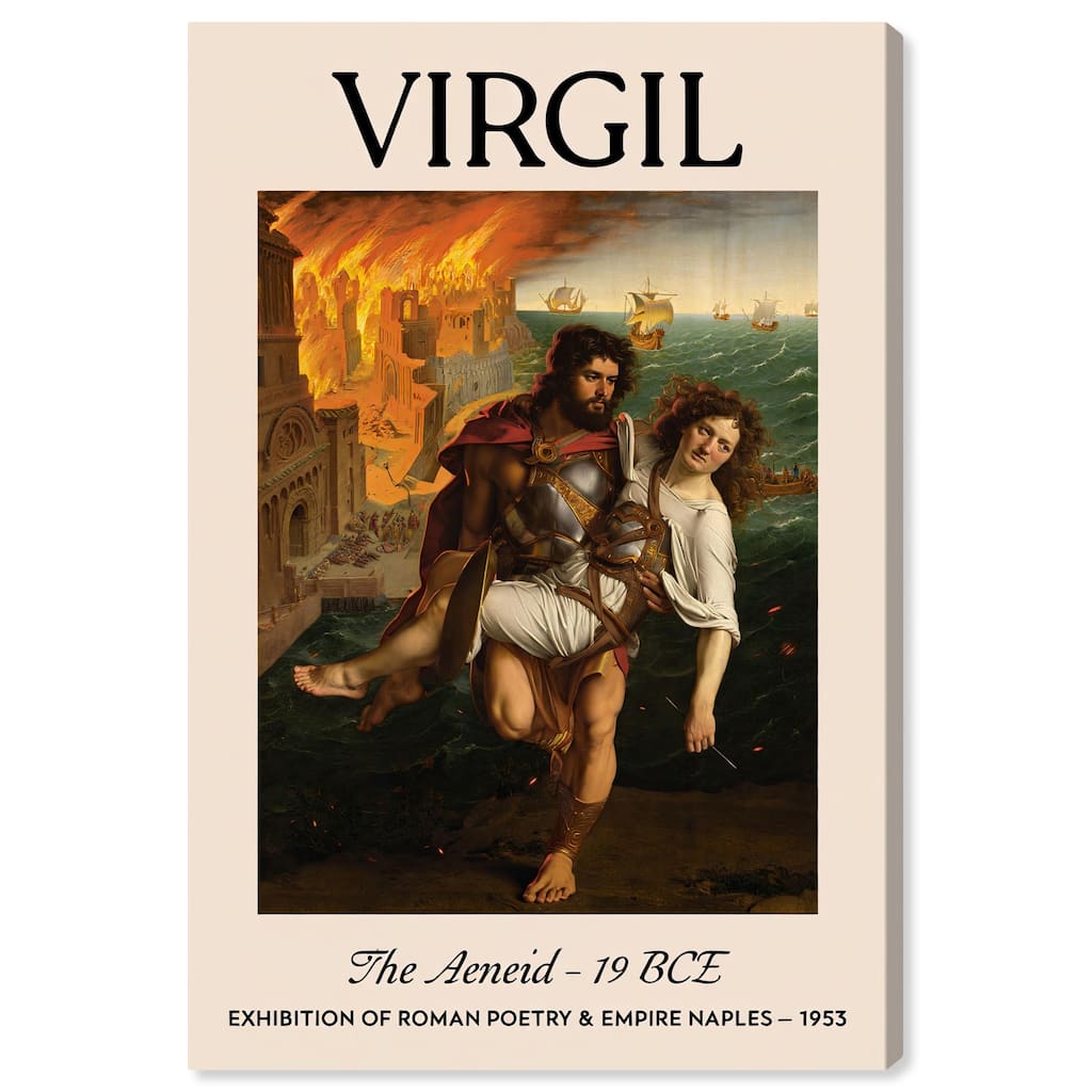 Burning of Troy Canvas by Art Remedy, Gallery Wrapped