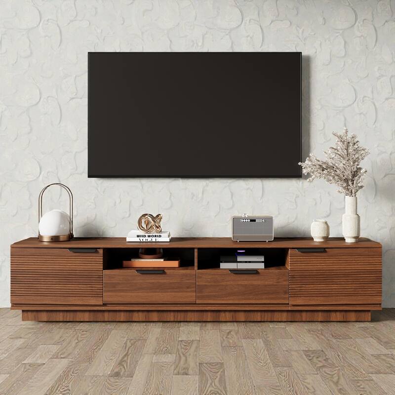78.7" Modern TV Stand for TVs up to 85 Inch, Low Profile Entertainment Center with Deep Drawers, Cable Management