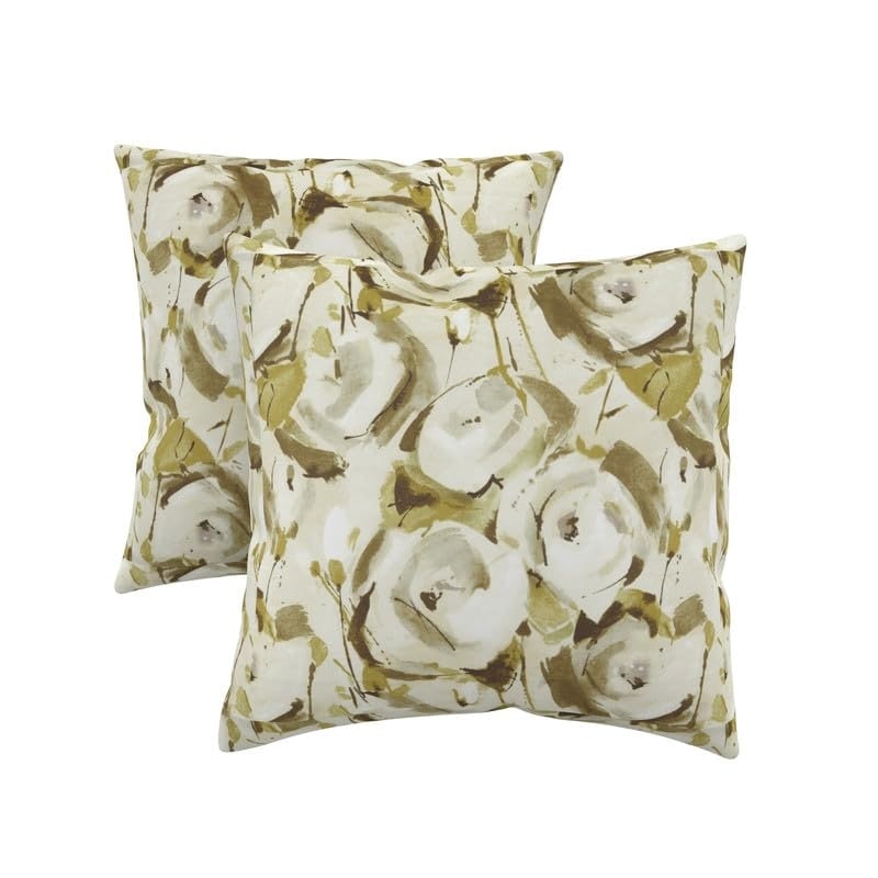 Covers & All Sunbrella Indoor/Outdoor Square Throw Pillows Inserts with Covers, Set of 2 (16x16)