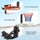 preview thumbnail 6 of 8, White-Black Adjustable Basketball Hoop with PC Backboard and Portable Base - Height: 4.6 ft-8.3 ft.