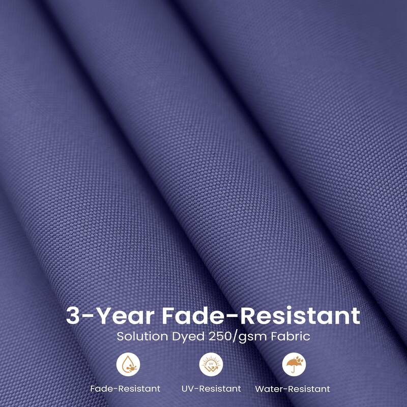 15ft Outdoor Patio Market Umbrella with Base and 144 Solar-Powered Led Lights