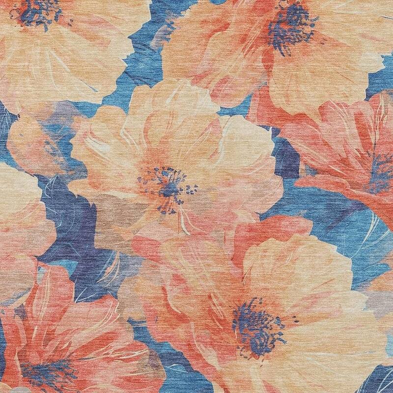 HomeRoots Floral Transitional Rectangle Outdoor Rug