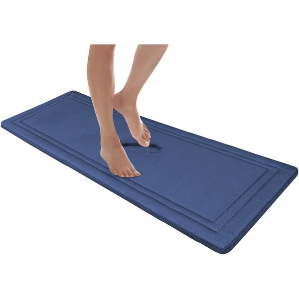 Quick Drying Memory Foam Framed Bath Mat with GripTex SkidResistant