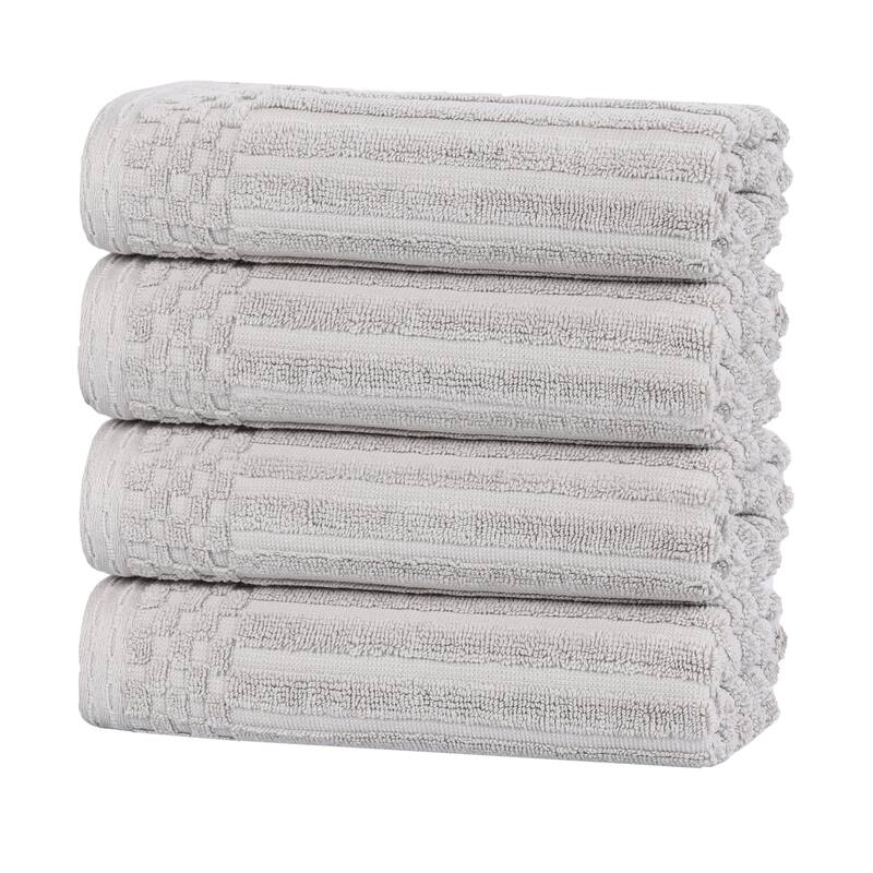 Superior Soho Ribbed Cotton Hand Towel Set of 4